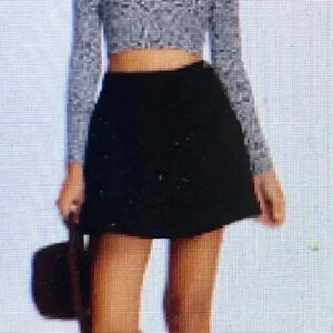 American Apparel Black Corduroy Mini Skirt Womens Sz‎ Extra Small
